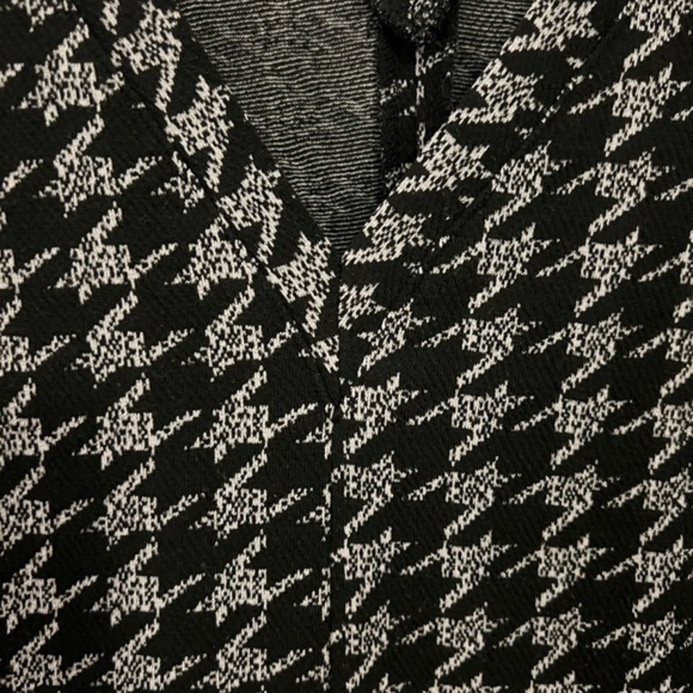 Grey and Black Houndstooth Short Winter Dress size Large - Picture 5 of 6